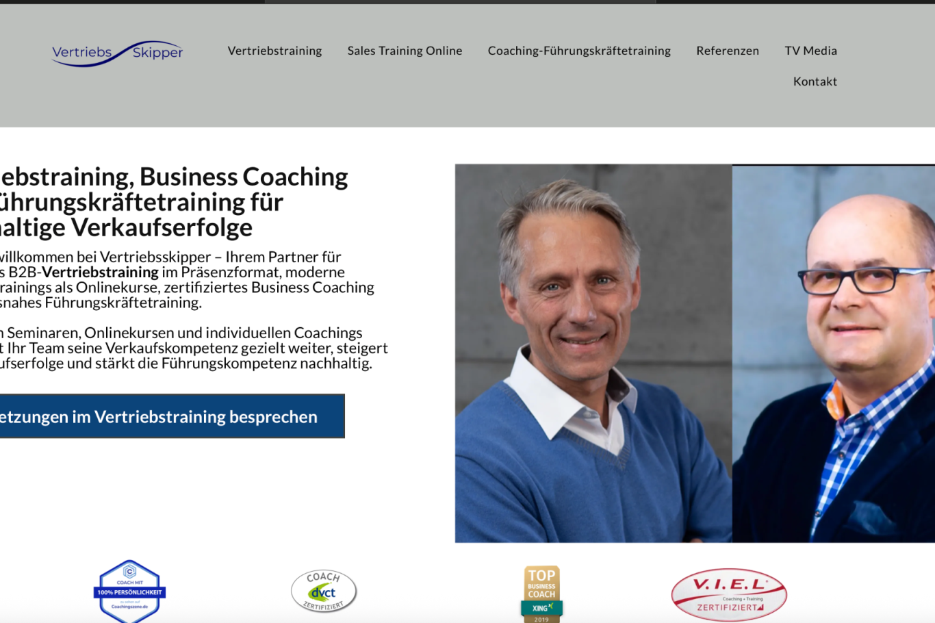 Homepage Vertriebsskipper